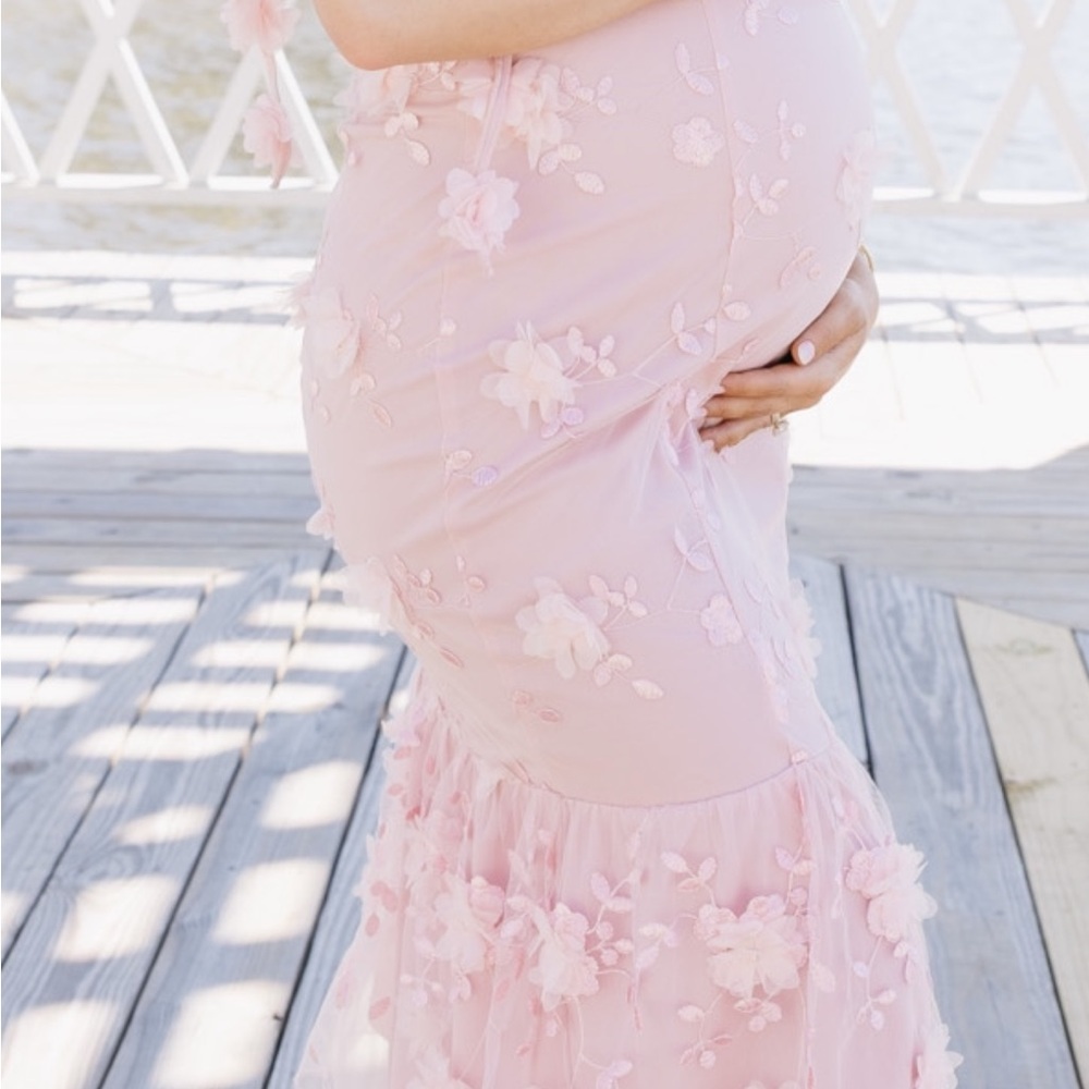 JJs House Pink Floral Embellished Midi Dress - Picture 5 of 6